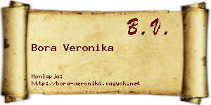 Bora Veronika névjegykártya
